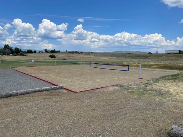 Outdoor volleyball courts