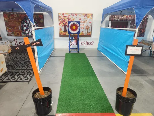 Hatchet throw game at Harvest Festival