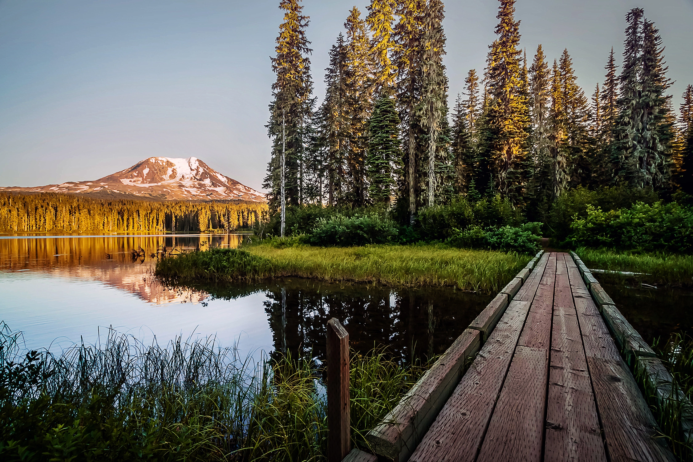 Takhlakh Lake near Mount Adams in Washington State